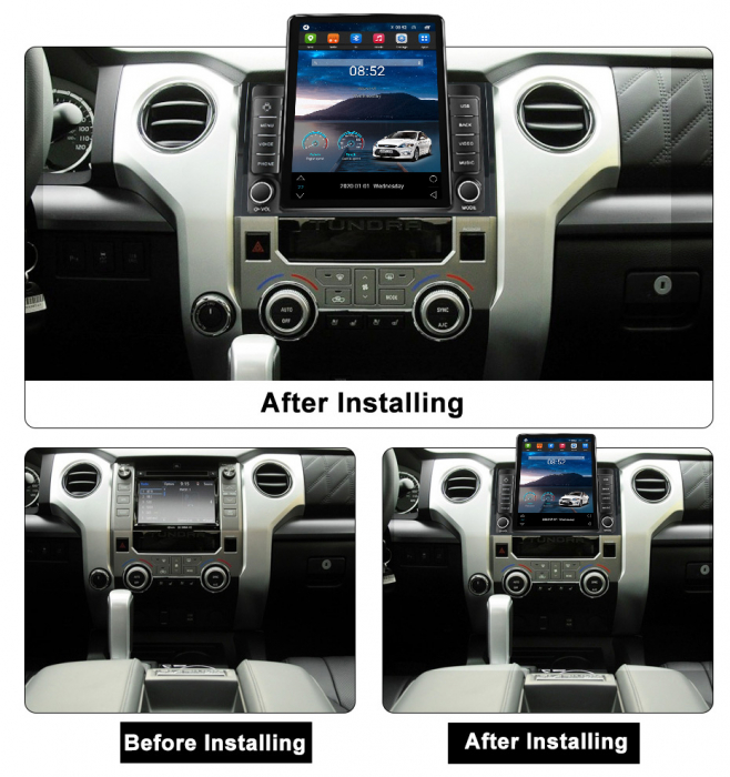 Navigatie dedicata Toyota Sequoia 2014-2018 ,Tesla Style, ANDROID 13,Carplay&Android Auto, 10 inch , 8+128GB, Internet, Aplicatii, Waze, GPS [3]