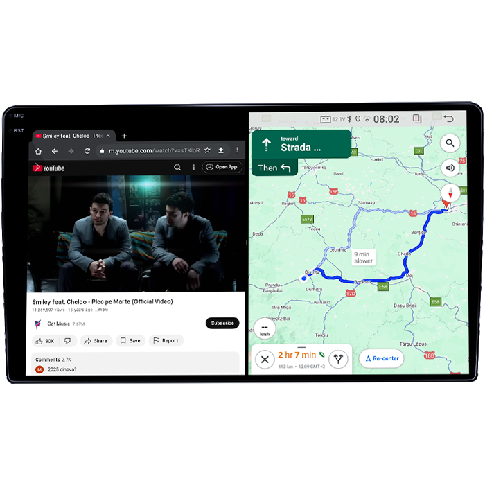 Navigatie dedicata Toyota Sienna 2004-2010, 4GB RAM 64GB ROM, Quad Core, Display 9" QLED 1K, Carplay, Android 14, Bluetooth, Magazin Play, Suport Camere AHD [4]
