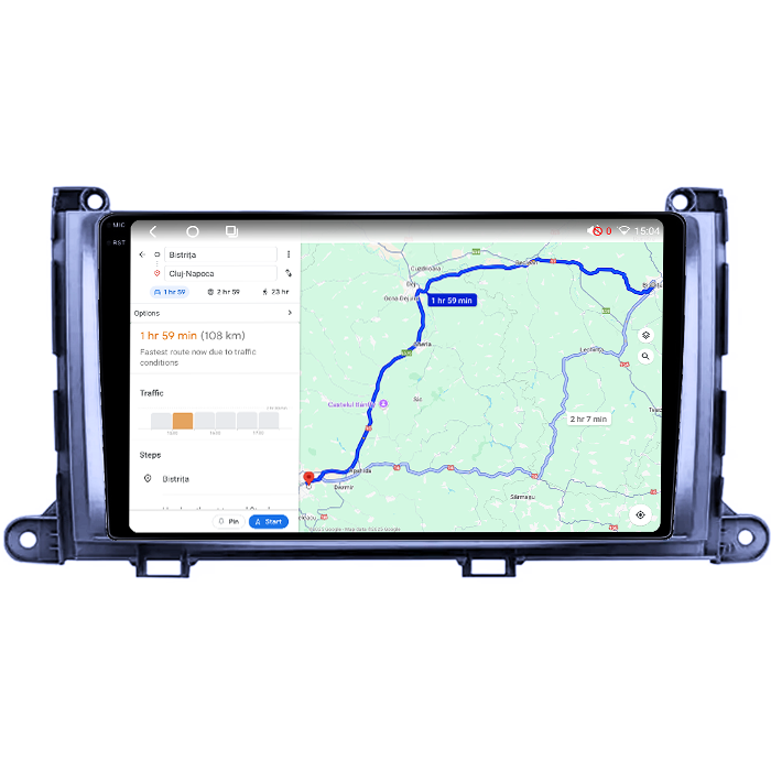 Navigatie dedicata Toyota Sienna 2009-2014, 4GB RAM 64GB ROM, Octacore, Android 14, Display QLED 1K 9", Carplay&Android Auto, SIM 4G, Ventilator Activ [4]