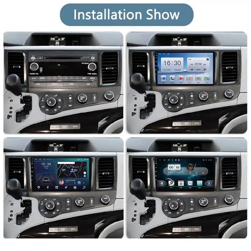Navigatie dedicata Toyota Sienna 2009-2014, 4GB RAM 64GB ROM, Quad Core, Display 9" QLED 1K, Carplay, Android 14, Bluetooth, Magazin Play, Suport Camere AHD [5]
