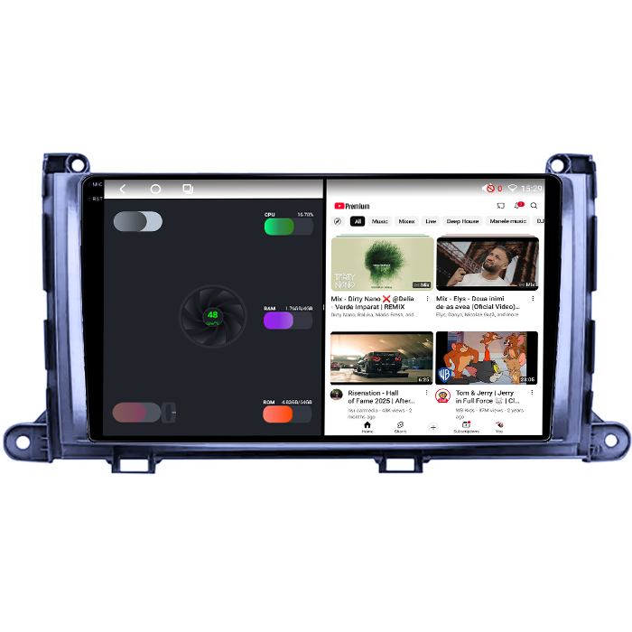 Navigatie dedicata Toyota Sienna 2009-2014, 8GB RAM 128GB ROM, Octacore, Platforma TS18, Android 14, Display QLED 9", Suporta camera 360", DSP, Carplay&Android Auto, SIM 4G, Ventilator Activ [3]