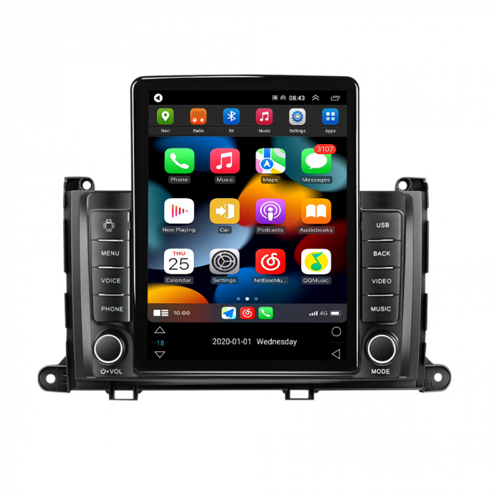 Navigatie dedicata Toyota Sienna 2009-2014,Tesla Style, ANDROID 13,Carplay&Android Auto, 10 inch , 8+128GB, Internet, Aplicatii, Waze, GPS [2]
