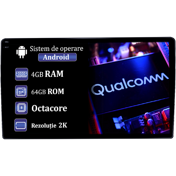 Navigatie dedicata Toyota Sienna 3 2014-2020, 4GB RAM 64GB ROM, Procesor Qualcomm Octacore, Android 14, Rezolutie 2K, Display QLED 9", DSP, Carplay&Android Auto, SIM 4G [1]