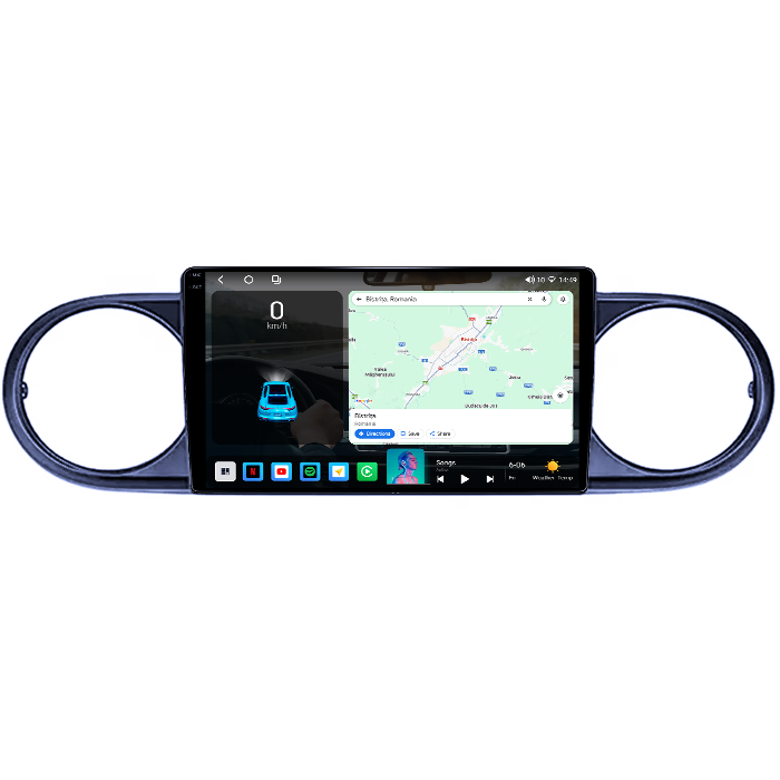 Navigatie dedicata Toyota Tacoma 2015-2021, 4GB RAM 64GB ROM, Octacore, Android 14, Display QLED 1K 9", Carplay&Android Auto, SIM 4G, Ventilator Activ [2]