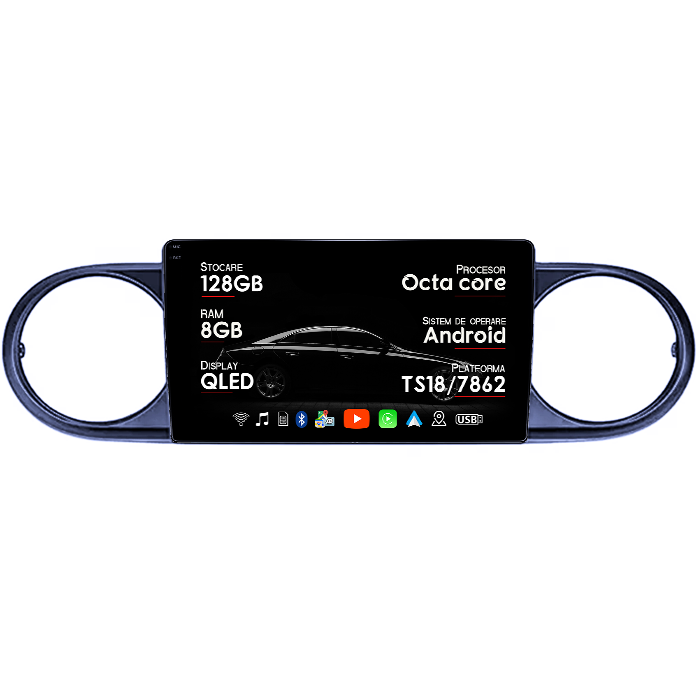 Navigatie dedicata Toyota Tacoma 2015-2021, 8GB RAM 128GB ROM, Octacore, Platforma TS18, Android 14, Display QLED 9", Suporta camera 360", DSP, Carplay&Android Auto, SIM 4G, Ventilator Activ [1]