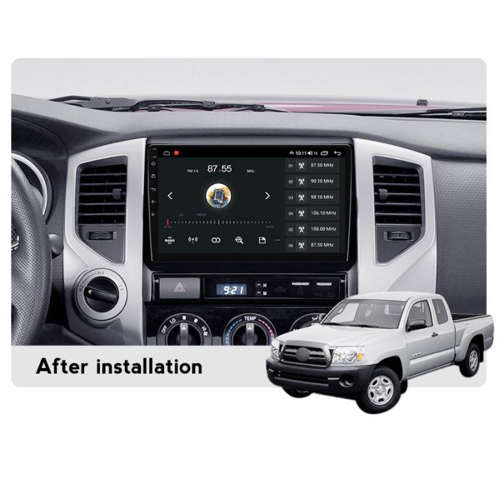 Navigatie dedicata Toyota Tacoma Hilux 2005-2013, 4 GB RAM 32 ROM, Android 13, Display QLED, 9", DSP, Carplay, Android Auto, Internet, Youtube, Waze, WI-FI, USB, Bluetooth [5]