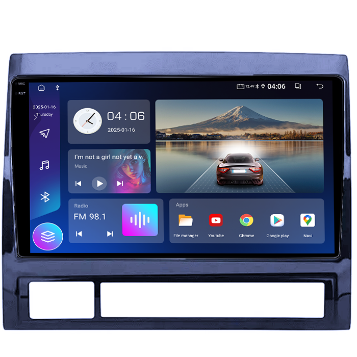 Navigatie dedicata Toyota Tacoma Hilux 2005-2013, 4GB RAM 64GB ROM, Procesor Qualcomm Octacore, Android 14, Rezolutie 2K, Display QLED 9", DSP, Carplay&Android Auto, SIM 4G [2]