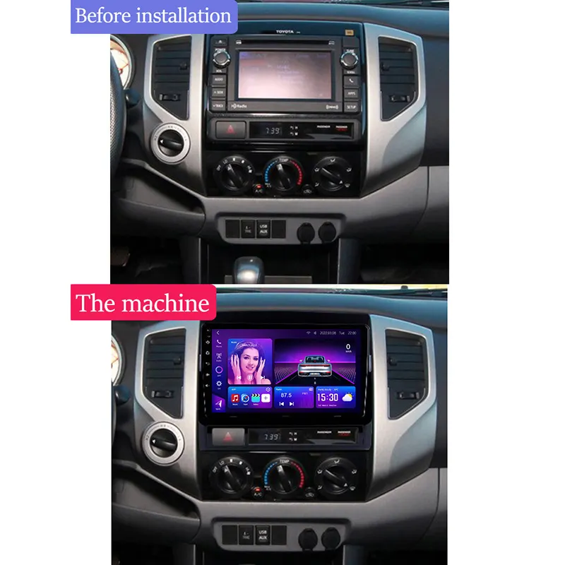 Navigatie dedicata Toyota Tacoma Hilux 2005-2013, 4GB RAM 64GB ROM, Quad Core, Display 9" QLED 1K, Carplay, Android 14, Bluetooth, Magazin Play, Suport Camere AHD [5]