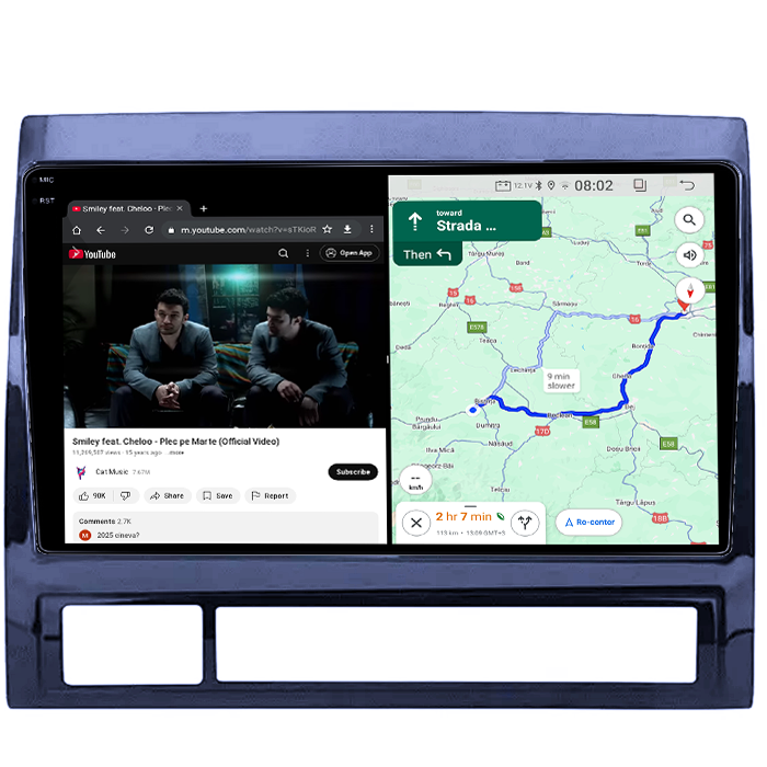 Navigatie dedicata Toyota Tacoma Hilux 2005-2013, 4GB RAM 64GB ROM, Quad Core, Display 9" QLED 1K, Carplay, Android 14, Bluetooth, Magazin Play, Suport Camere AHD [4]