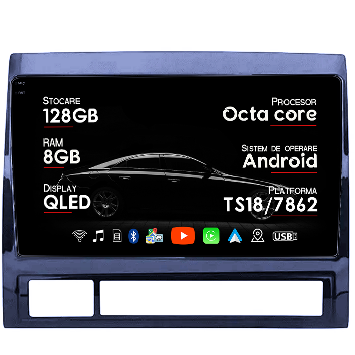 Navigatie dedicata Toyota Tacoma Hilux 2005-2013, 8GB RAM 128GB ROM, Octacore, Platforma TS18, Android 14, Display QLED 9", Suporta camera 360", DSP, Carplay&Android Auto, SIM 4G, Ventilator Activ [1]