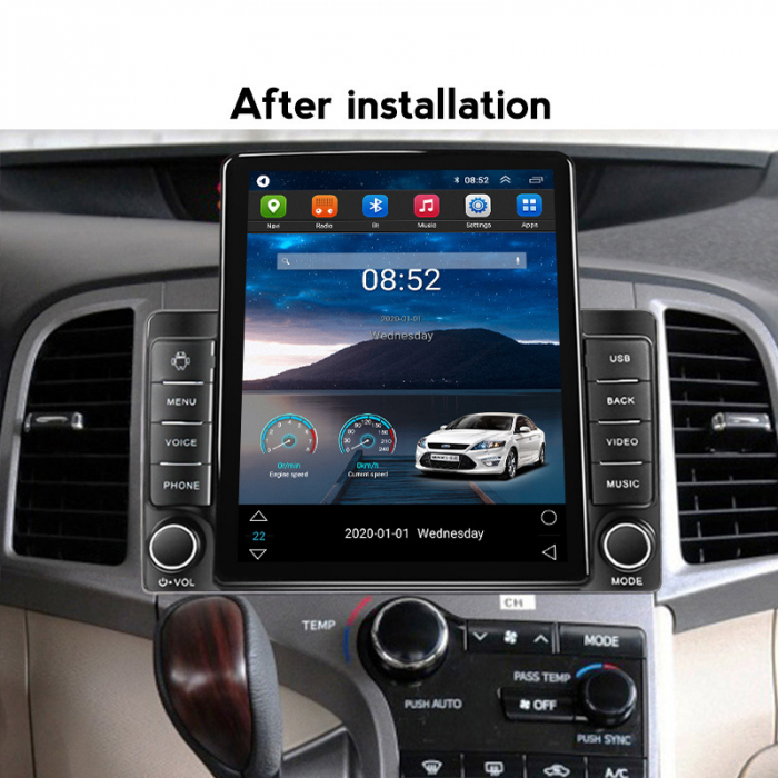 Navigatie dedicata Toyota Venza 2008-2016,Tesla Style, ANDROID 13,Carplay&Android Auto, 10 inch , 8+128GB, Internet, Aplicatii, Waze, GPS [4]