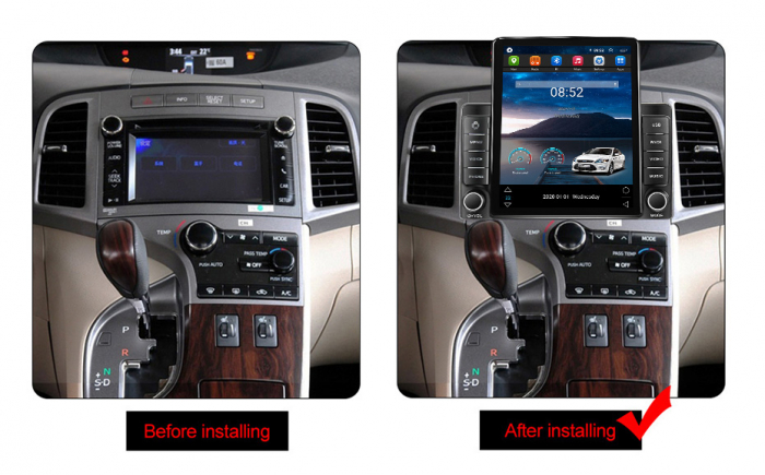 Navigatie dedicata Toyota Venza 2008-2016,Tesla Style, ANDROID 13,Carplay&Android Auto, 10 inch , 8+128GB, Internet, Aplicatii, Waze, GPS [3]