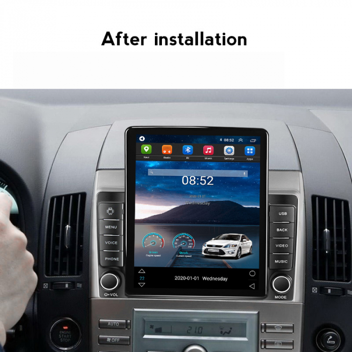 Navigatie dedicata Toyota Verso 2004-2009,Tesla Style, ANDROID 13,Carplay&Android Auto, 10 inch , 8+128GB, Internet, Aplicatii, Waze, GPS [4]