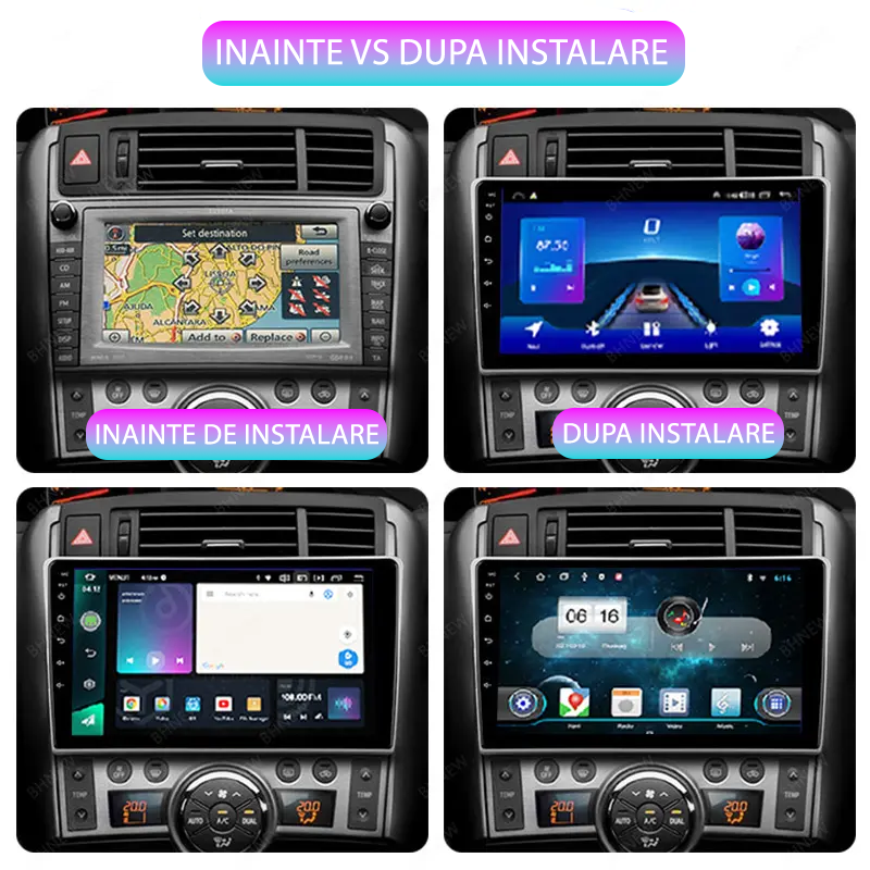 Navigatie dedicata Toyota Verso 2009-2018, 8GB RAM 128GB ROM, Octacore, Platforma 7862,Android 13, Display QLED 9”, Suporta camera 360º, DSP, Carplay&Android Auto, SIM 4G, Ventilator Activ [3]