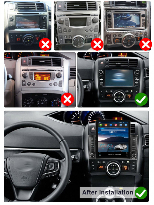 Navigatie dedicata Toyota Verso 2009-2018,Tesla Style, ANDROID 13,Carplay&Android Auto, 10 inch , 8+128GB, Internet, Aplicatii, Waze, GPS [3]