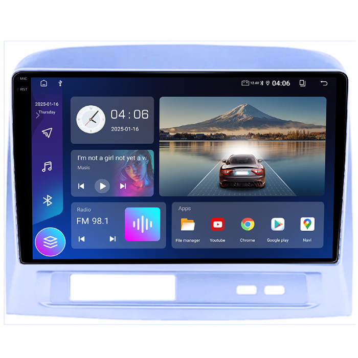 Navigatie dedicata Toyota Vios 2007-2012, 4GB RAM 64GB ROM, Quad Core, Display 9" QLED 1K, Carplay, Android 14, Bluetooth, Magazin Play, Suport Camere AHD [4]