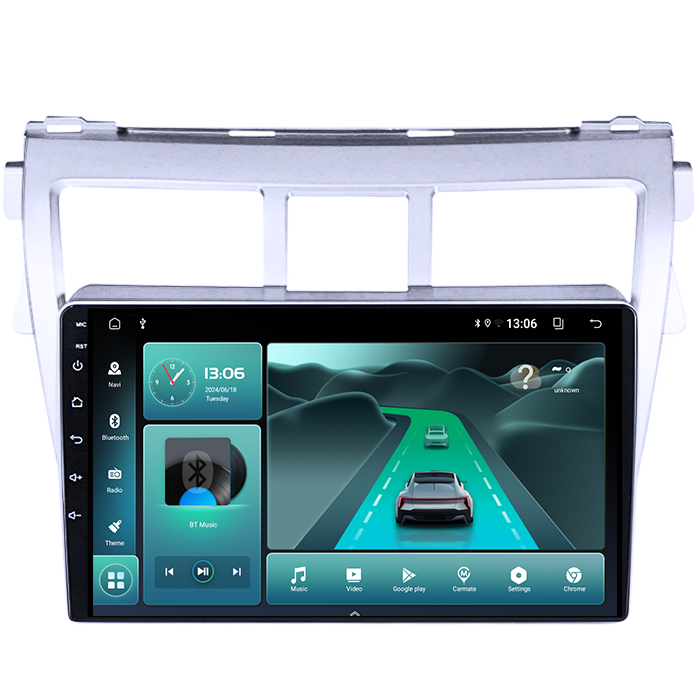 Navigatie dedicata Toyota Vios 2007-2012, 8GB RAM 128GB ROM, Octacore, Platforma TS18, Android 13, Display QLED 9”, Suporta camera 360º, DSP, Carplay&Android Auto, SIM 4G, Ventilator Activ [2]