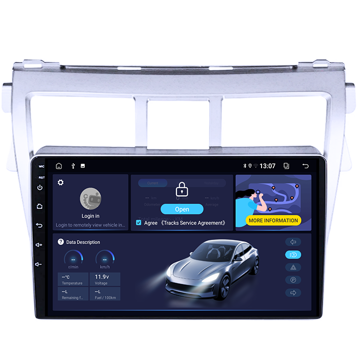 Navigatie dedicata Toyota Vios 2007-2012, 8GB RAM 128GB ROM, Octacore, Platforma TS18, Android 13, Display QLED 9”, Suporta camera 360º, DSP, Carplay&Android Auto, SIM 4G, Ventilator Activ [4]