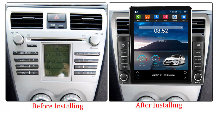 Navigatie dedicata Toyota Vios 2007-2012 ,Tesla Style, ANDROID 13,Carplay&Android Auto, 10 inch , 8+128GB, Internet, Aplicatii, Waze, GPS [3]