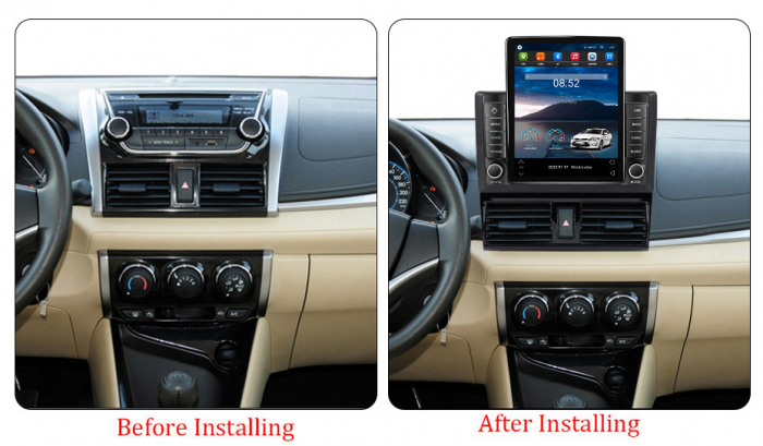 Navigatie dedicata Toyota Vios 2014-2016,Tesla Style, ANDROID 13,Carplay&Android Auto, 10 inch , 8+128GB, Internet, Aplicatii, Waze, GPS [3]