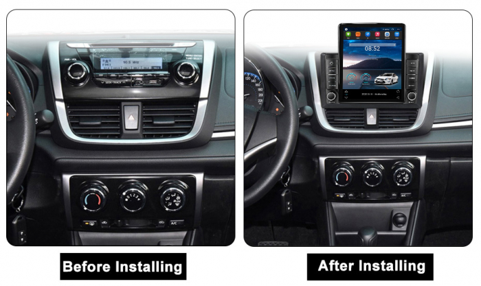 Navigatie dedicata Toyota Vios 2016-2018,Tesla Style, ANDROID 13,Carplay&Android Auto, 10 inch , 8+128GB, Internet, Aplicatii, Waze, GPS [3]