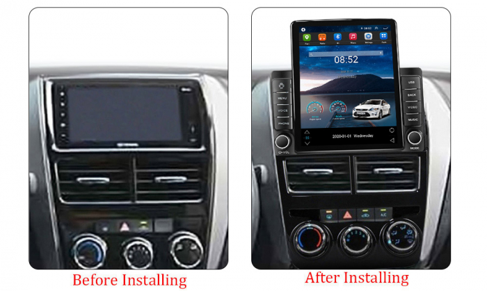 Navigatie dedicata Toyota Vios 2018-2019,Tesla Style, ANDROID 13,Carplay&Android Auto, 10 inch , 8+128GB, Internet, Aplicatii, Waze, GPS [3]