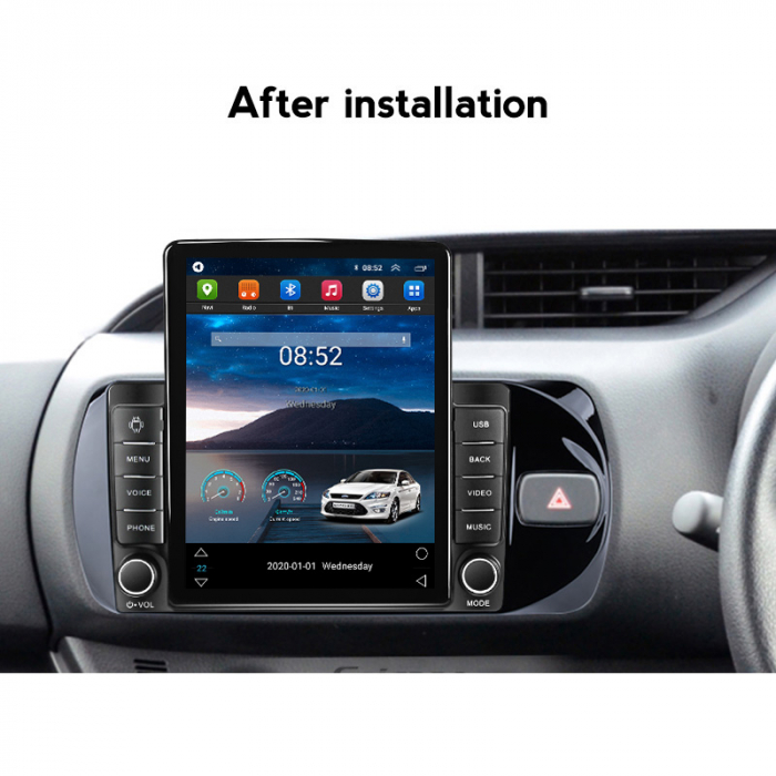 Navigatie dedicata Toyota Vitz 2016-2020,Tesla Style, ANDROID 13,Carplay&Android Auto, 10 inch , 8+128GB, Internet, Aplicatii, Waze, GPS [4]