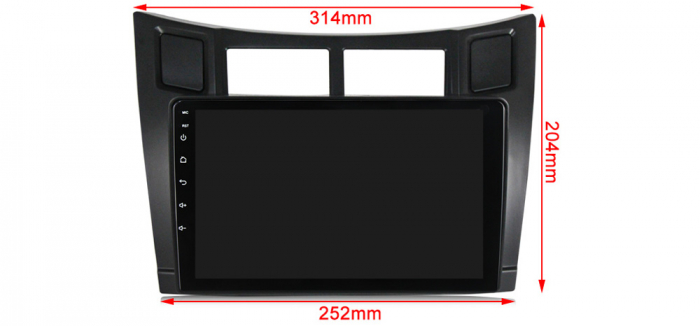 Navigatie dedicata Toyota Yaris 2005-2012, 4 GB RAM 32 ROM, Android 13, Display QLED, 9", DSP, Carplay, Android Auto, Internet, Youtube, Waze, WI-FI, USB, Bluetooth [5]