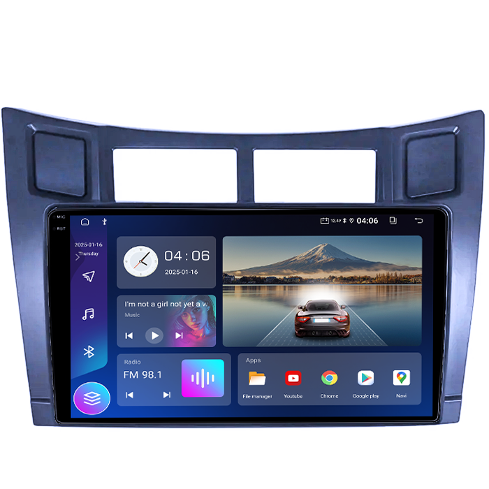 Navigatie dedicata Toyota Yaris 2005-2012, 4GB RAM 64GB ROM, Quad Core, Display 9" QLED 1K, Carplay, Android 14, Bluetooth, Magazin Play, Suport Camere AHD [2]