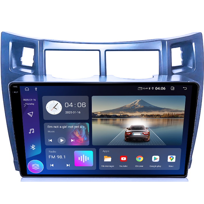 Navigatie dedicata Toyota Yaris 2005 - 2012, 8GB RAM 128GB ROM, Octacore, Platforma TS18, Android 14, Display QLED 9", Suporta camera 360", DSP, Carplay&Android Auto, SIM 4G, Ventilator Activ [2]