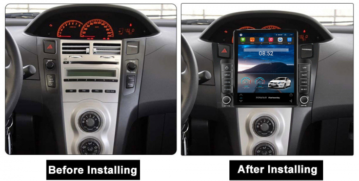 Navigatie dedicata Toyota Yaris 2005-2012,Tesla Style, ANDROID 13,Carplay&Android Auto, 10 inch , 8+128GB, Internet, Aplicatii, Waze, GPS [3]