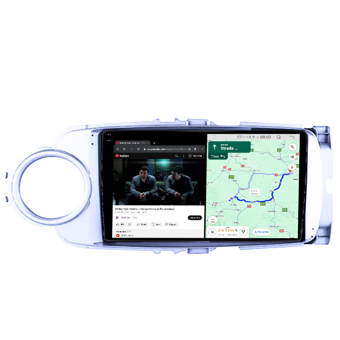 Navigatie dedicata Toyota Yaris 2012-2017, 4GB RAM 32GB ROM, Octacore, Android 14, Display QLED  9", DSP, Carplay&Android Auto, SIM 4G, Bluetooth, Ventilator Activ [4]