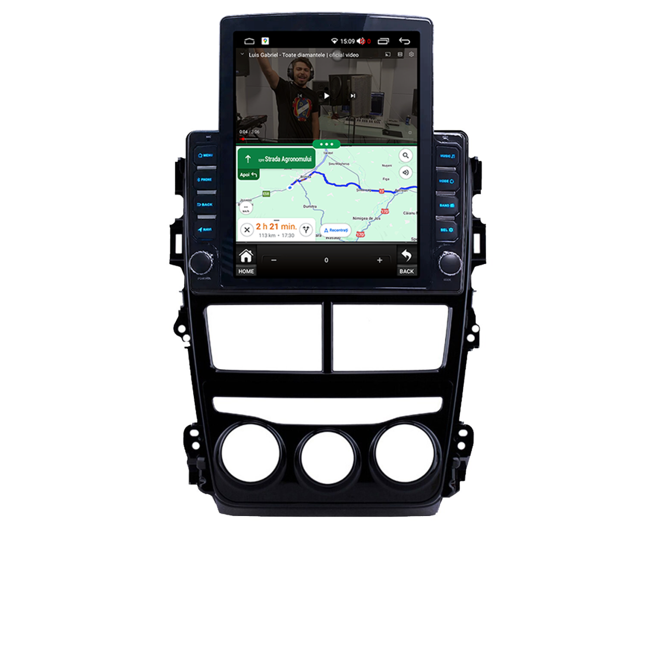 Navigatie dedicata Toyota Yaris 2017-2019 AC Tesla Style, 4GB RAM 64GB ROM, Procesor Quadcore, Android 14, Display QLED 9.7", DSP, Carplay&Android Auto [5]