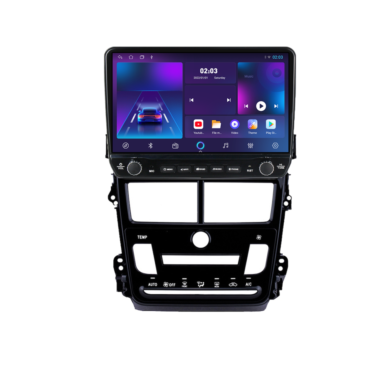 Navigatie dedicata Toyota Yaris 2017-2019 CL Tesla Cu Butoane Rotative Model 2024, 4GB RAM 64GB ROM, Procesor Quadcore, Android 14, Display QLED 10", DSP, Carplay&Android [3]