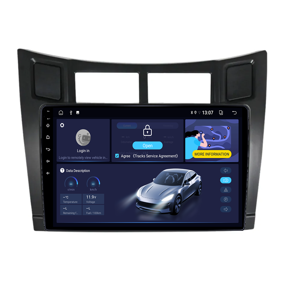 Navigatie dedicata Toyota Yaris/Vizi 2005-2012, 4GB RAM 64GB ROM, Quad Core, Display 9" QLED  Carplay, Android 14, Bluetooth, Magazin Play, Suport Camere AHD [2]