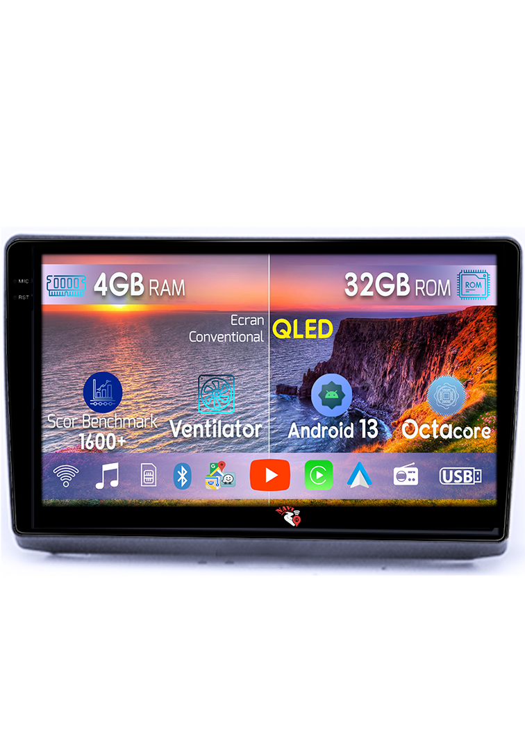 (Resigilata) Navigatie dedicata Movano, 2GB RAM 32GB ROM, Quad Core, Display 9" IPS Full HD, Carplay&Android Auto, Android 13, , Suport camere AHD [12]
