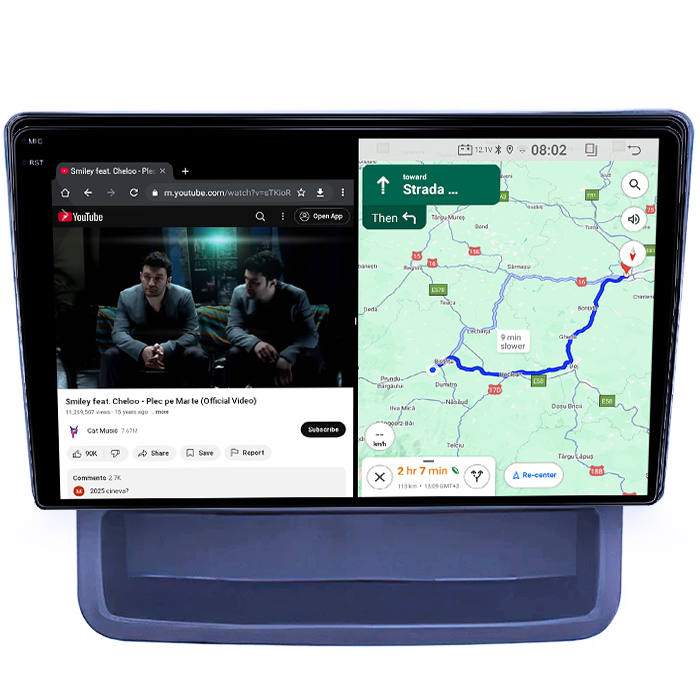 Navigatie dedicata Trafic 2010-2014, 4GB RAM 64GB ROM, Quad Core, Display 9" QLED 1K, Carplay&Android Auto, Android 14,Suport Camere AHD [4]