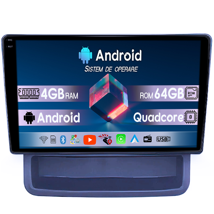 Navigatie dedicata Trafic 2010-2014, 4GB RAM 64GB ROM, Quad Core, Display 9" QLED 1K, Carplay&Android Auto, Android 14,Suport Camere AHD [1]