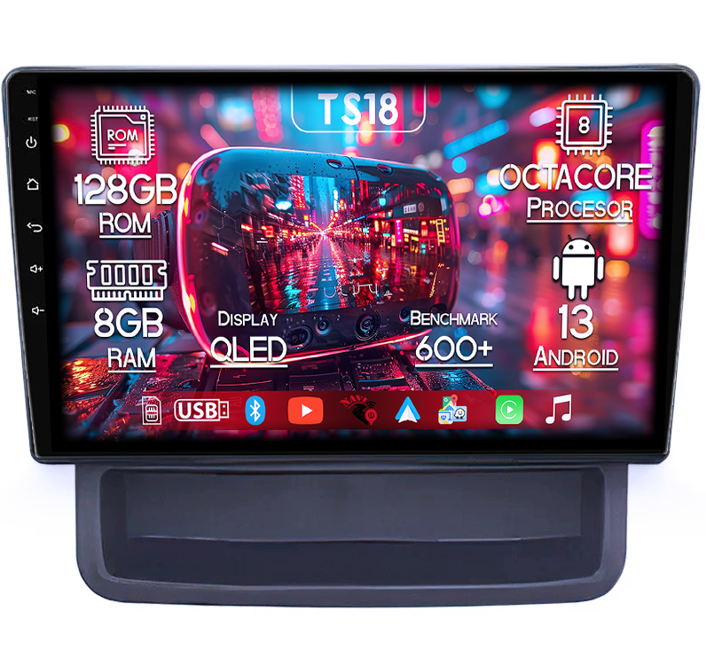 Navigatie dedicata Trafic 2010-2014, 8GB RAM 128GB ROM, Octacore, Platforma TS18, Android 13, Display QLED 9”, Suporta camera 360º, DSP, Carplay&Android Auto, SIM 4G, Ventilator Activ [1]