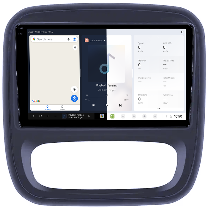 Navigatie dedicata Renault Captur, Trafic 3, DUDU3, 4GB RAM 64GB ROM, Octacore, Platforma 8581, Android, Display QLED 9", DSP, Carplay&AndroidAuto [2]