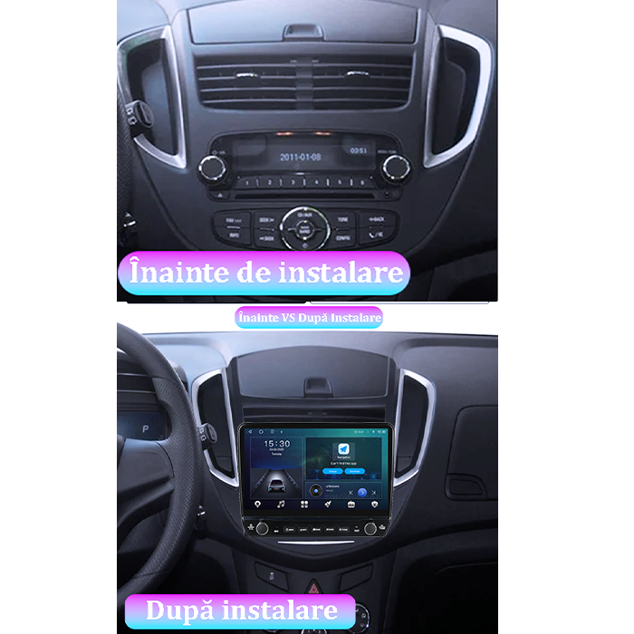 Navigatie dedicata Trax Tracker 2014-2016 Tesla cu butoane rotative model 2024, 4GB RAM 64GB ROM, Procesor Quadcore, Android 14, Display QLED 10", DSP, Carplay&Android Auto [4]