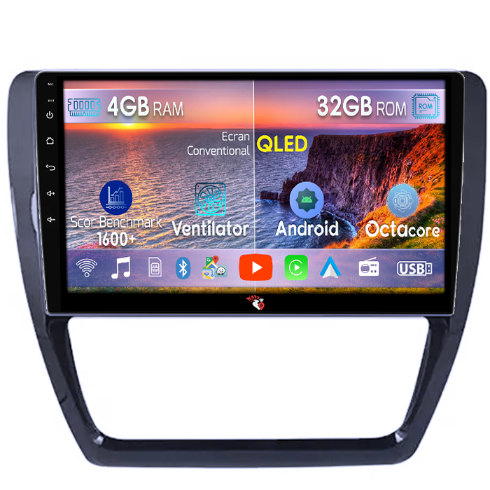 Navigatie dedicata Volkswagen Jetta IV 2011-2018, 4GB RAM 32GB ROM, Octacore, Android 14, Display QLED 9", DSP, Carplay&Android Auto,Bluetooth, Ventilator Activ [1]