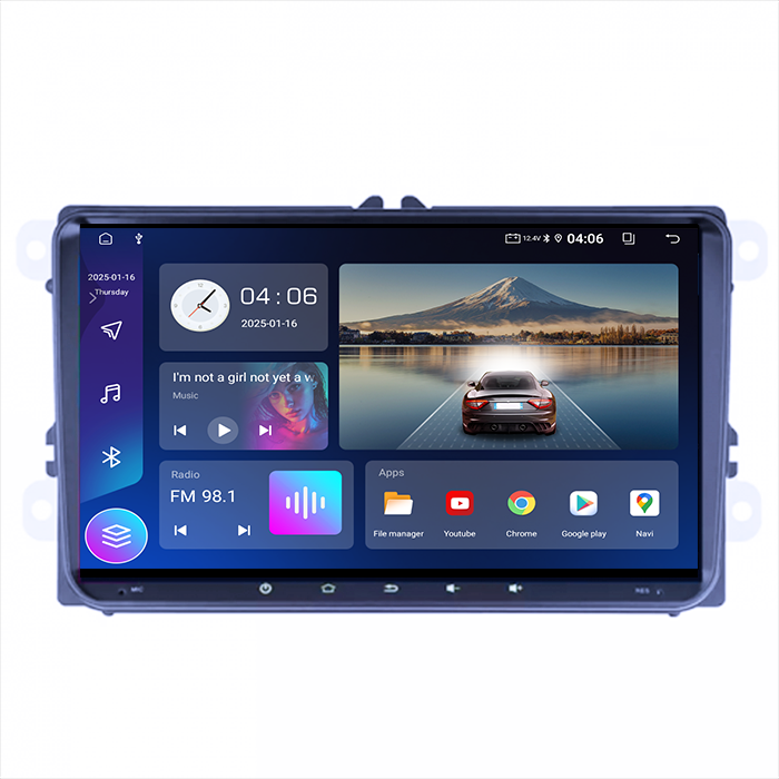 Navigatie dedicata Volkswagen, 4GB RAM 64GB ROM, Quadcore, Android 14, Display QLED 9", DSP, Carplay&Android Auto [2]