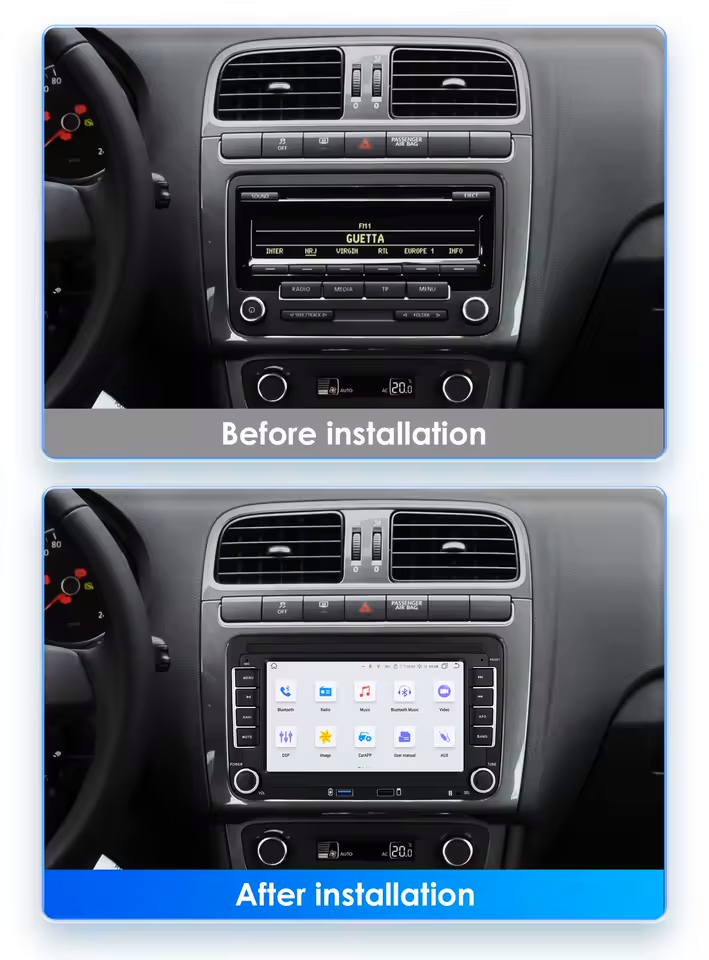 Navigatie dedicata Volkswagen, 4GB RAM 64GB ROM, Quadcore, Android 14, Display QLED 7", DSP, Carplay&Android Auto [3]