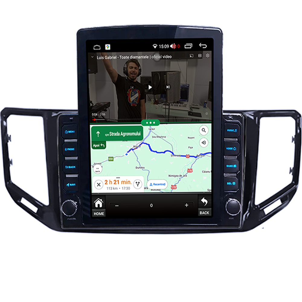 Navigatie dedicata VW Atlas 2017+ Tesla Style, 4GB RAM 64GB ROM, Procesor Quadcore, Android, Display QLED 9.7", DSP, Carplay&Android Auto [5]
