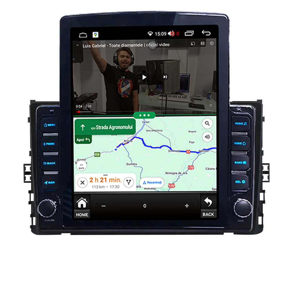Navigatie dedicata Volkswagen T6 2015+, Taigo, T-Roc, T-Cross, Caravelle, Arteon Tesla Style, Android, Carplay&Android Auto, 10 inch , 8+128GB, Internet, Aplicatii, Waze, GPS [5]