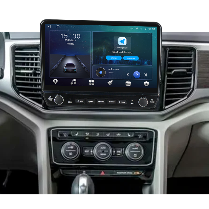 Navigatie dedicata Volkswagen Amarok 2012+ Tesla Style model 2024, Android, Carplay&Android Auto, 10 inch , 8+128GB, Internet, Aplicatii, Waze, GPS [6]