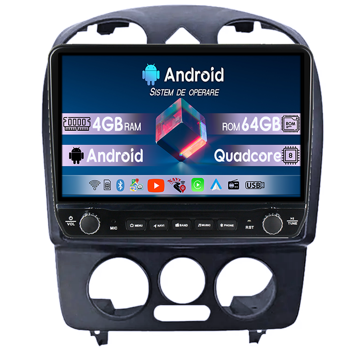 Navigatie dedicata Volkswagen Beetle 1998 - 2011 Tesla cu butoane rotative model 2024, 4GB RAM 64GB ROM, Procesor Quadcore, Android 14, Display QLED 10", DSP, Carplay&Android Auto [1]