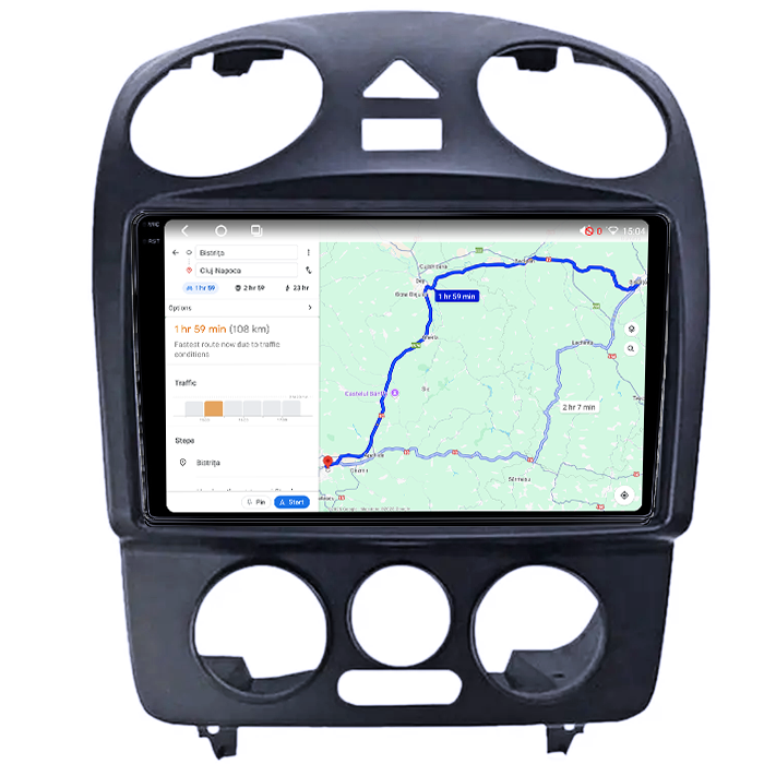 Navigatie dedicata Volkswagen Beetle 1998-2011, 4GB RAM 64GB ROM, Octacore, Android 14, Display QLED 1K 9", DSP, Carplay, Android Auto, Internet, Youtube, Waze, WIFI, Bluetooth [4]