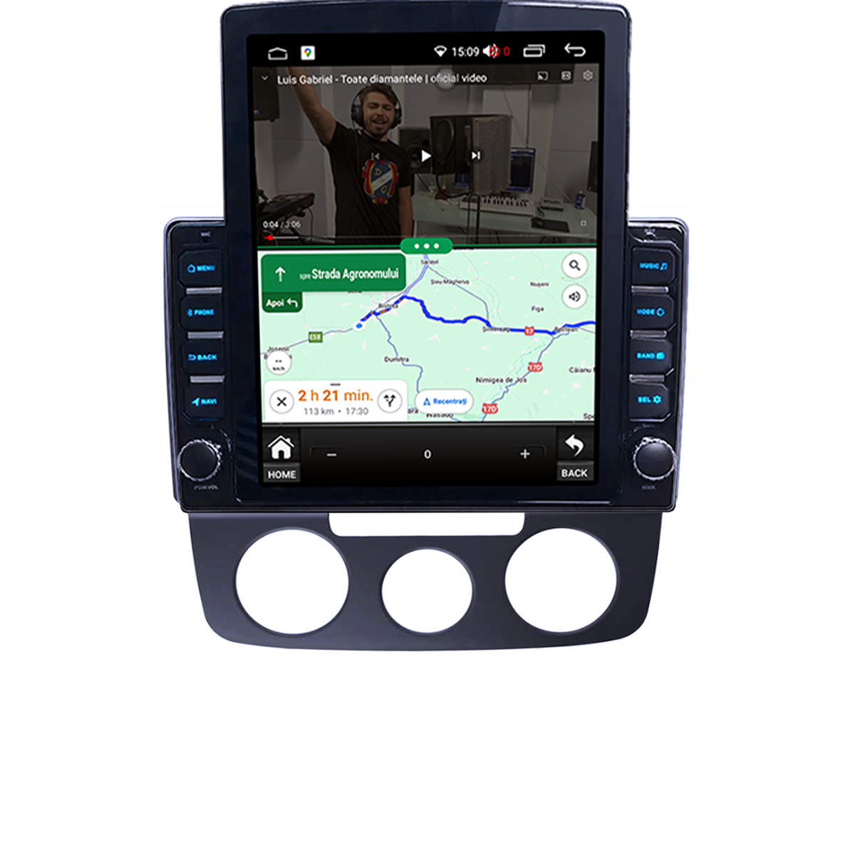 Navigatie dedicata Volkswagen Bora 2008-2012 Tesla Style, 4GB RAM 64GB ROM, Procesor Quadcore, Android, Display QLED 9.7", DSP, Carplay&Android Auto [5]